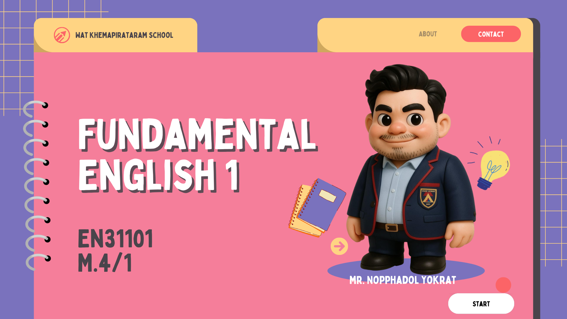 ภาษาอังกฤษพื้นฐาน ม.4/1 ภาคเรียนที่ 1