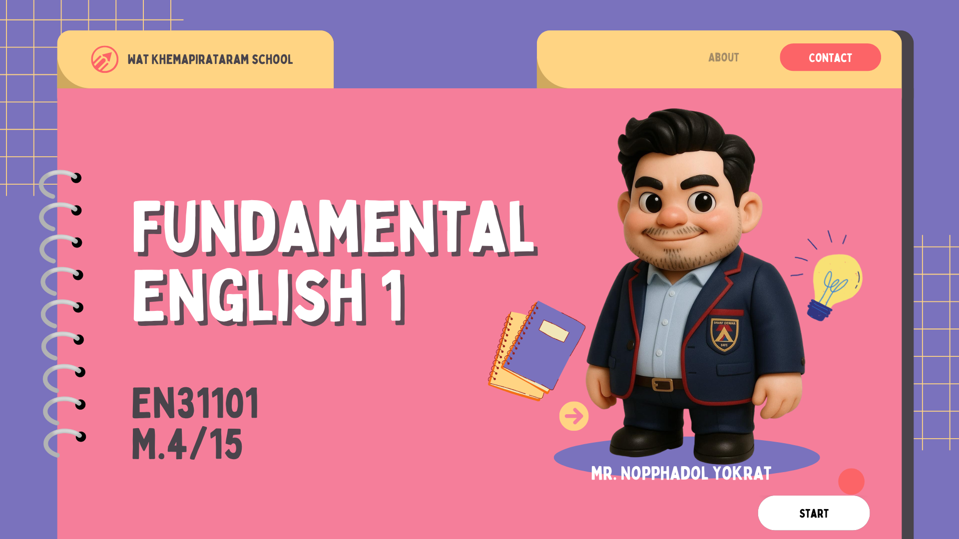 ภาษาอังกฤษพื้นฐาน ม.4/15 ภาคเรียนที่ 1