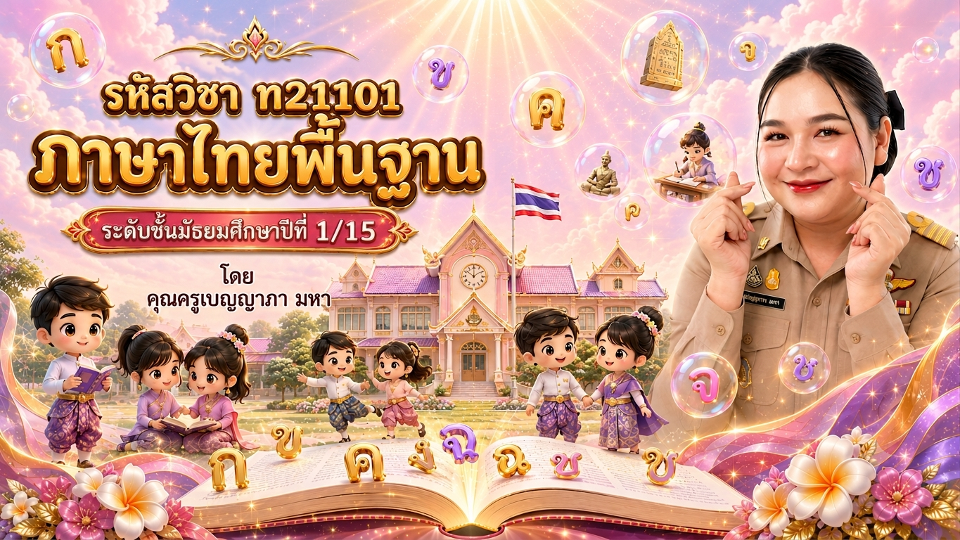ภาษาไทยพื้นฐาน 1 [ท21101] : มัธยมศึกษาปีที่ 1/15